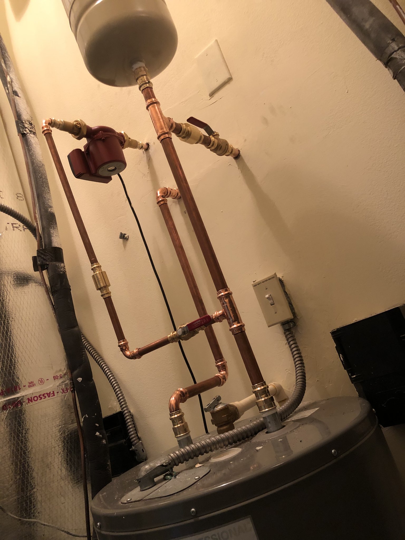 Water heater re-piped in copper at a Hammock Beach home