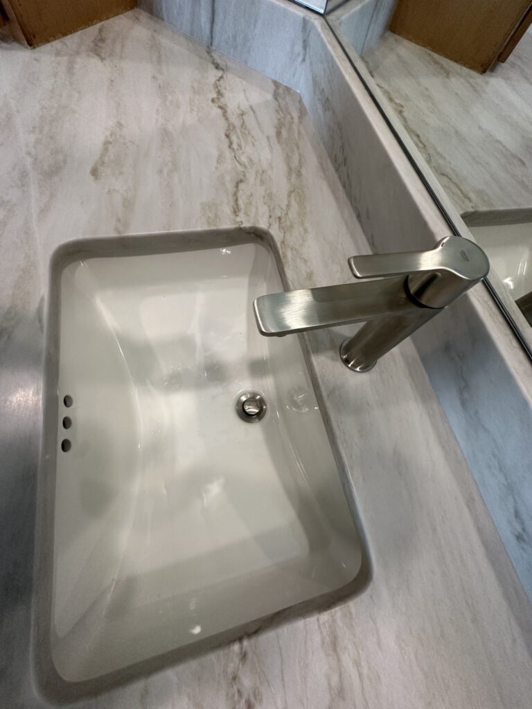 New undermount vanity sink and faucet installed in Palm Coast