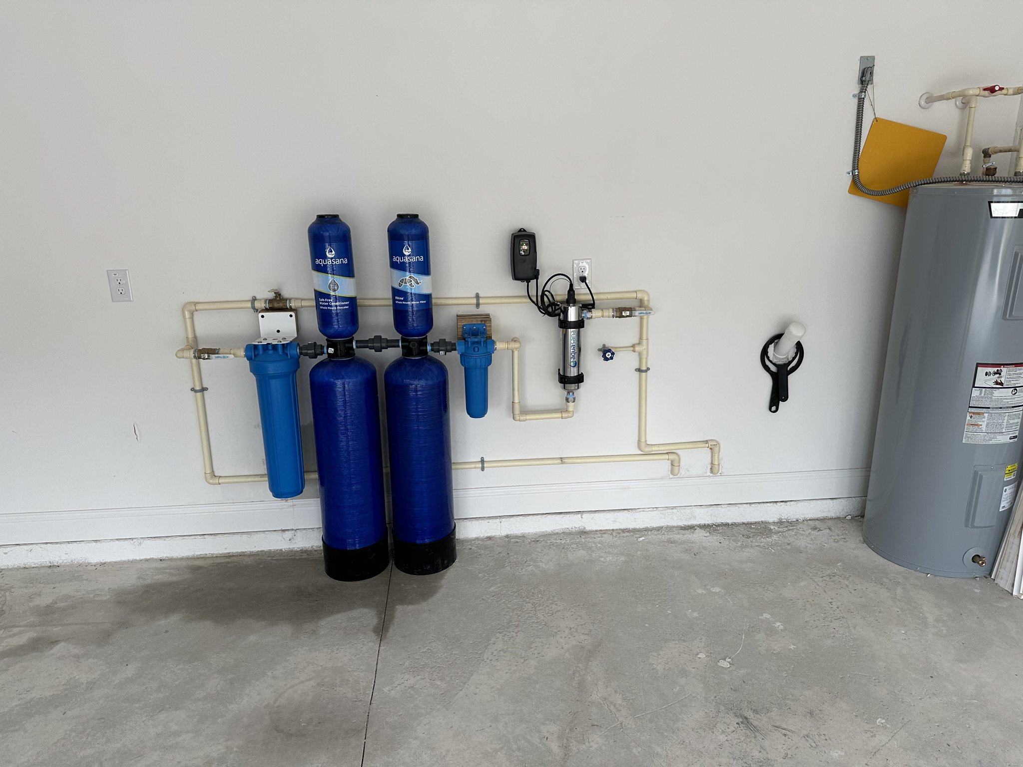 Whole-house water filtration system and new water heater in Palm Coast